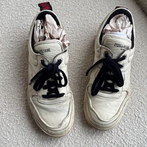 Zadig & Voltaire Cream Sneakers with Black Laces